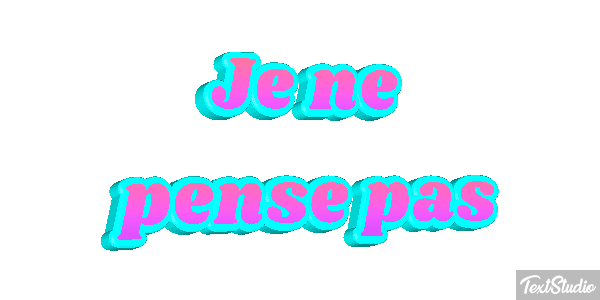 Je ne pense pas テキスト効果