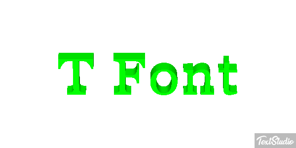 T Font Text effect