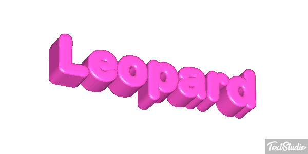 Léopard Effetto testo