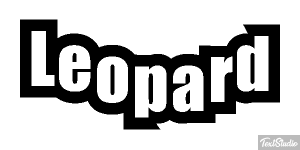 Léopard Effetto testo