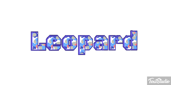 Léopard Effetto testo
