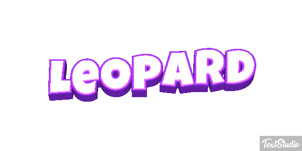 Léopard Effetto testo