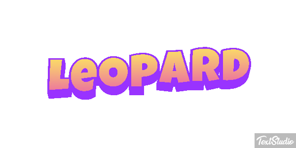 Léopard Effetto testo