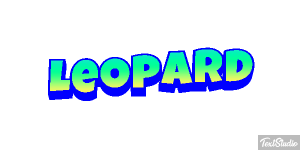 Léopard Effetto testo