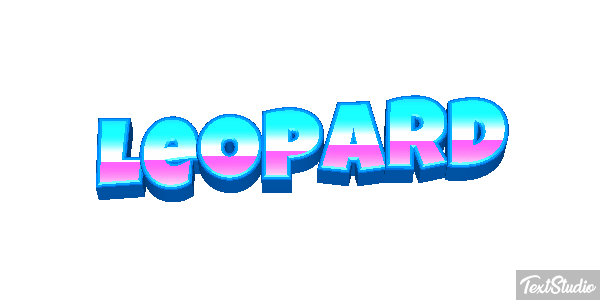 Léopard Effetto testo