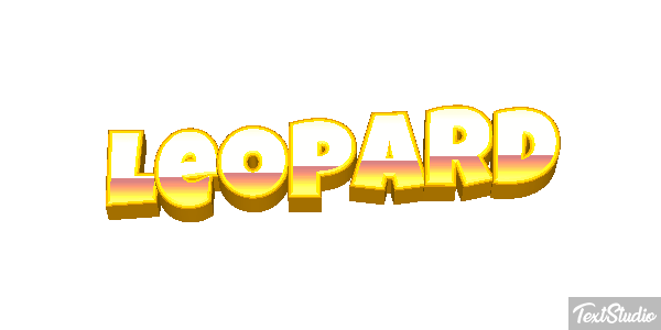 Léopard Effetto testo