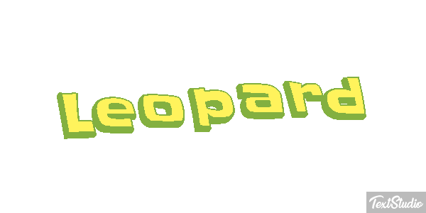 Léopard Effetto testo