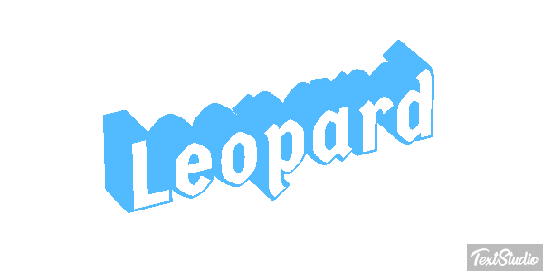 Léopard Effetto testo
