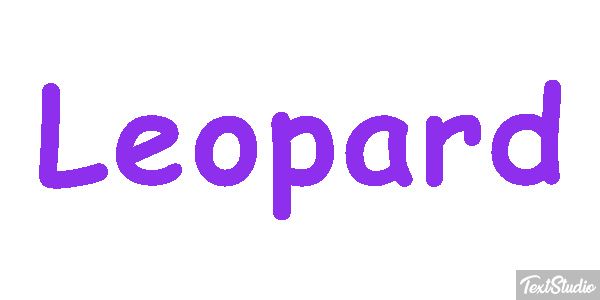 Léopard Effetto testo