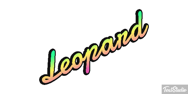 Léopard Effetto testo
