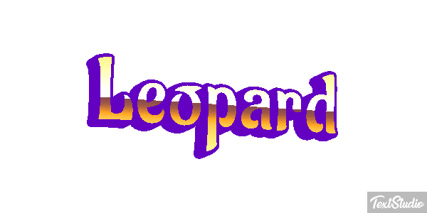 Léopard Effetto testo