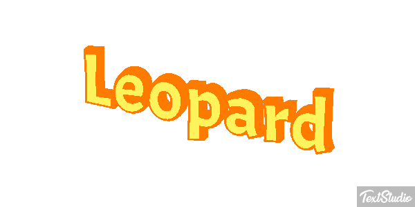 Léopard Effetto testo
