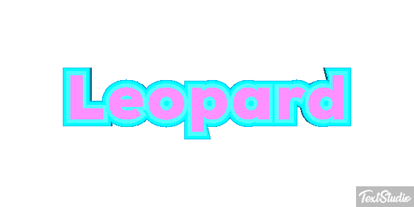 Léopard Effetto testo