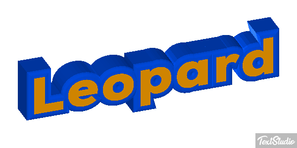 Léopard Effetto testo
