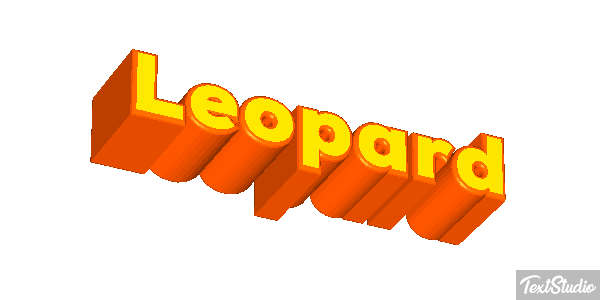 Léopard Effetto testo