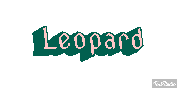 Léopard Effetto testo