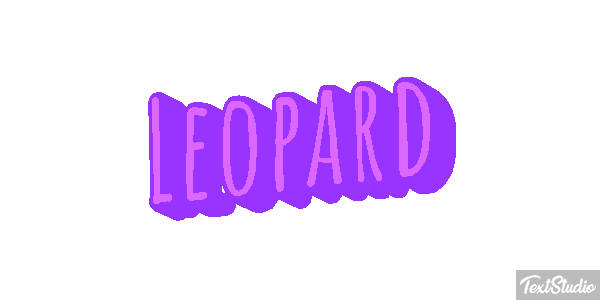 Léopard Effetto testo