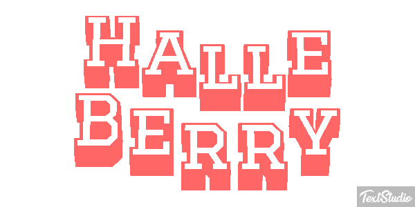 Halle Berry Text effect