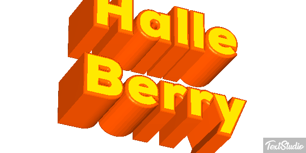 Halle Berry Text effect