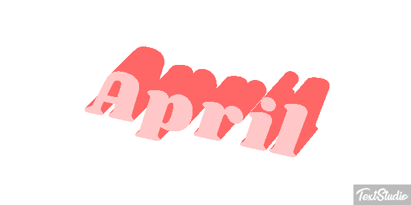 April Текстовый эффект