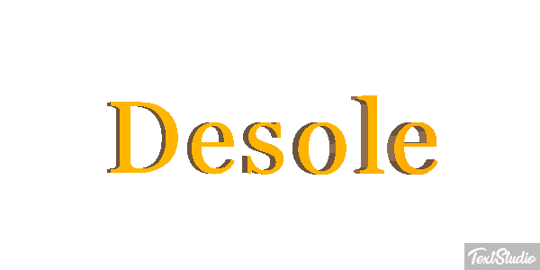 Désolé Effet de texte