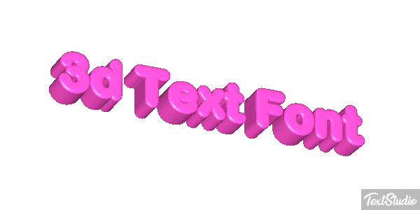 3d Text Font Metin efekti