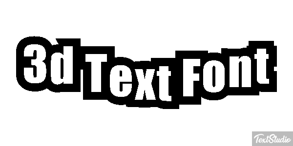 3d Text Font Metin efekti