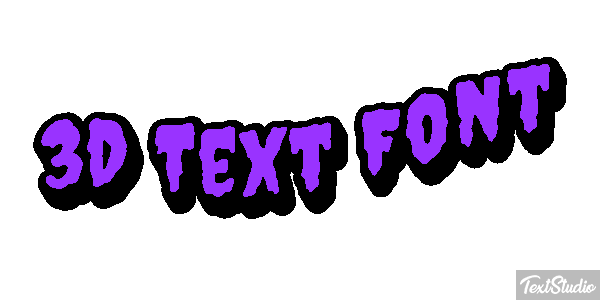 3d Text Font Metin efekti