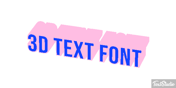 3d Text Font Metin efekti
