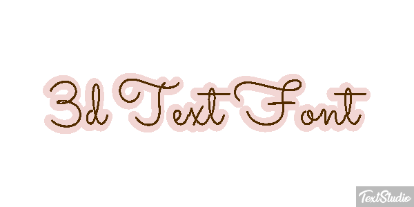 3d Text Font Metin efekti