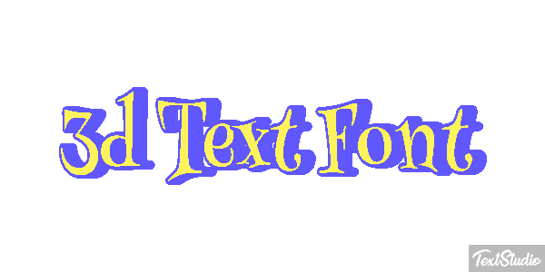 3d Text Font Metin efekti
