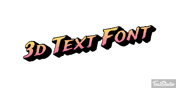 3d Text Font Metin efekti