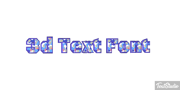 3d Text Font Metin efekti