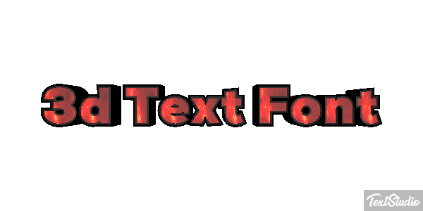 3d Text Font Metin efekti