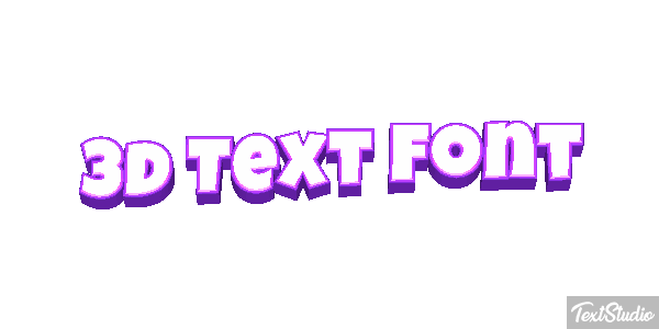 3d Text Font Metin efekti