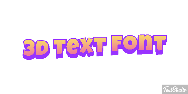3d Text Font Metin efekti