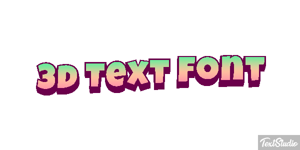 3d Text Font Metin efekti