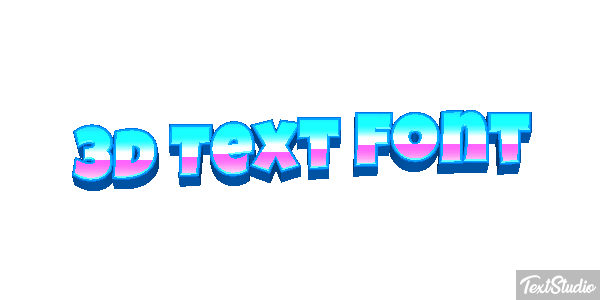 3d Text Font Metin efekti