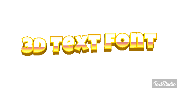 3d Text Font Metin efekti