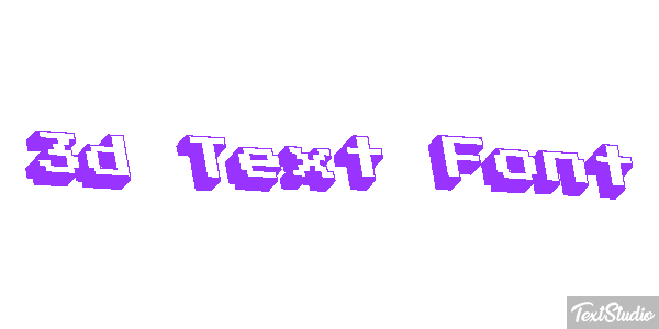3d Text Font Metin efekti