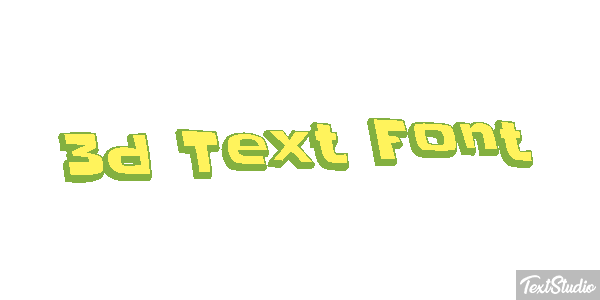 3d Text Font Metin efekti