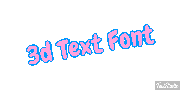 3d Text Font Metin efekti
