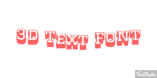3d Text Font Metin efekti