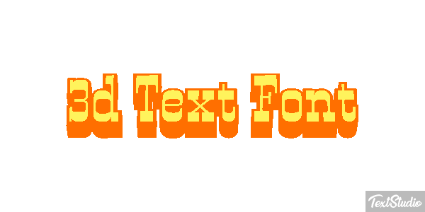 3d Text Font Metin efekti