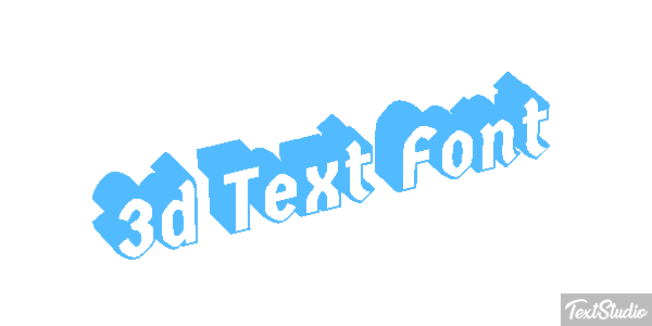 3d Text Font Metin efekti