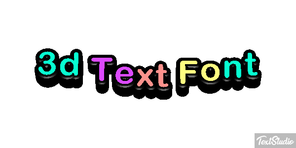 3d Text Font Metin efekti