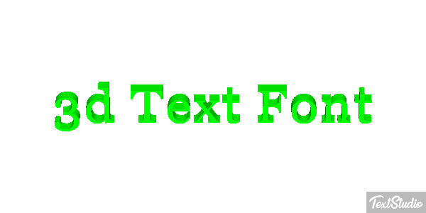 3d Text Font Metin efekti