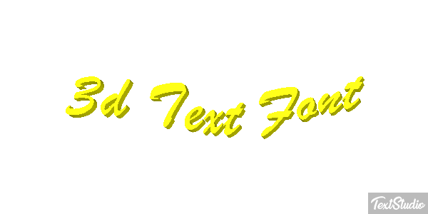 3d Text Font Metin efekti