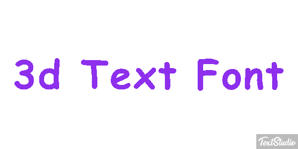 3d Text Font Metin efekti
