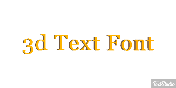 3d Text Font Metin efekti